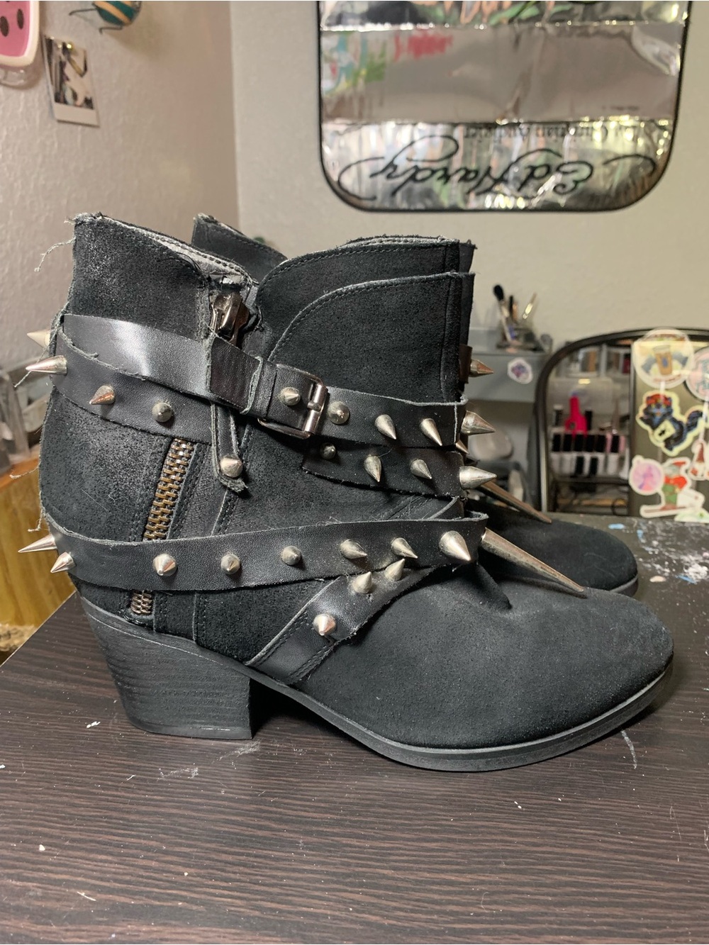 Steve Madden studded Strappy boots